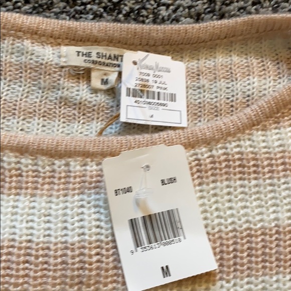 The Shanty Collection blush/creme striped sweater - Picture 3 of 3